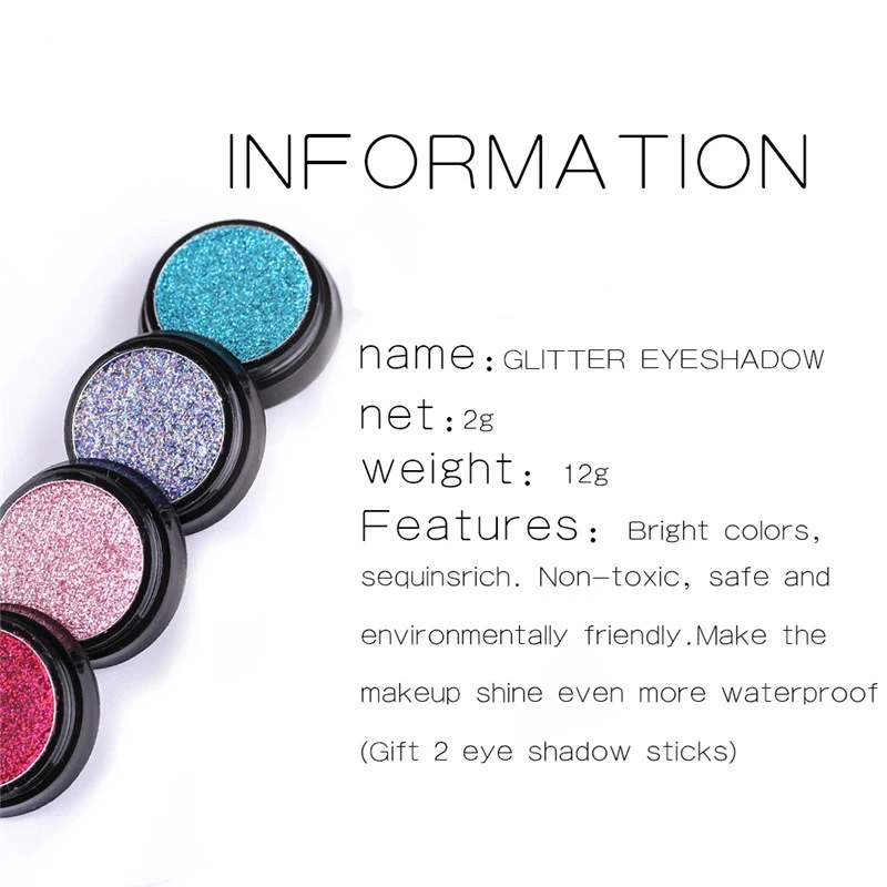 1 шт. металлические блестящие тени для век палитра макияжа водостойкие матовые