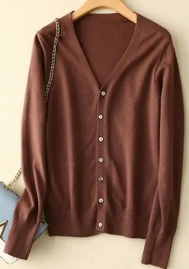

Women's V-neck Loose Soft Long Sleeve Knit Cardigan top
