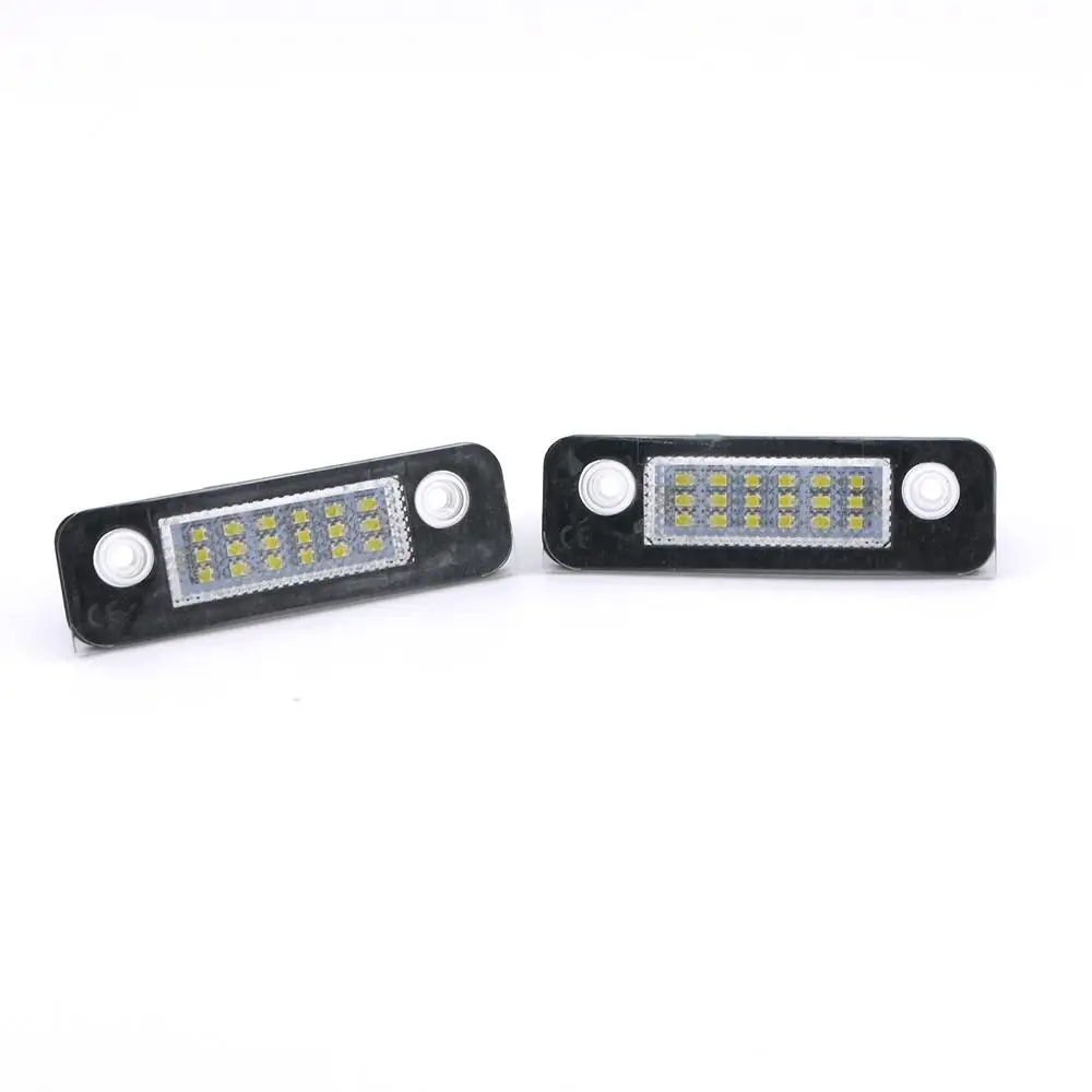 2 шт. 18-SMD светодиодный фонарь для номерного знака автомобиля, белый номер, без ошибок, номерные огни для Ford Fiesta Fusion Mondeo MK2 MK5 12V Стайлинг