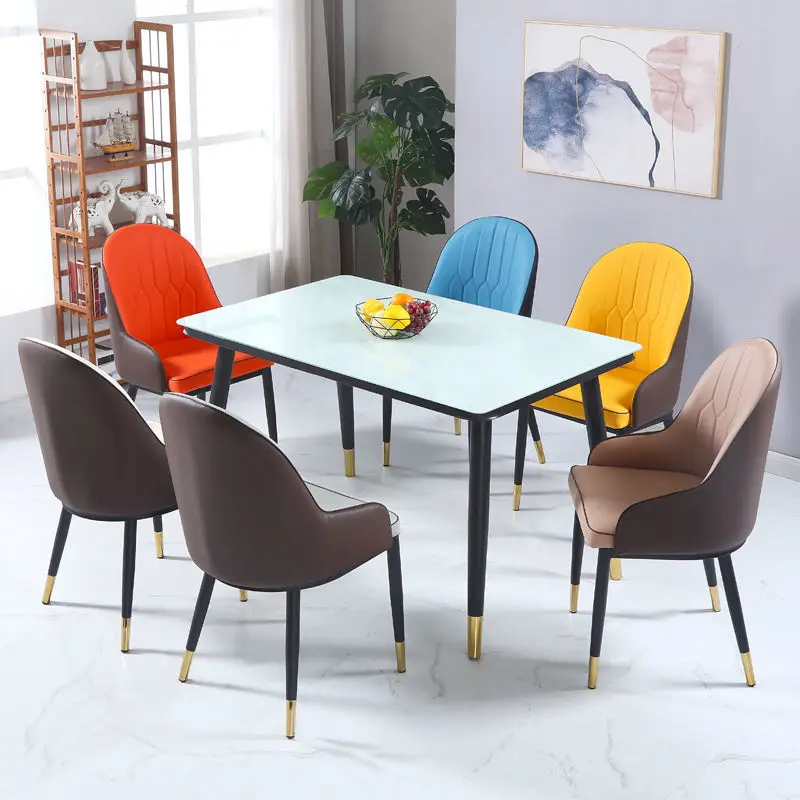 Light luxury dining chair backrest dining chair Nordic light luxury dining table and chair modern minimalist casual makeup chair
