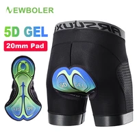 newboler gel cycling shorts men mesh breathable cycling underwear 5d pad shockproof bicycle underpant mtb shorts bike underwear