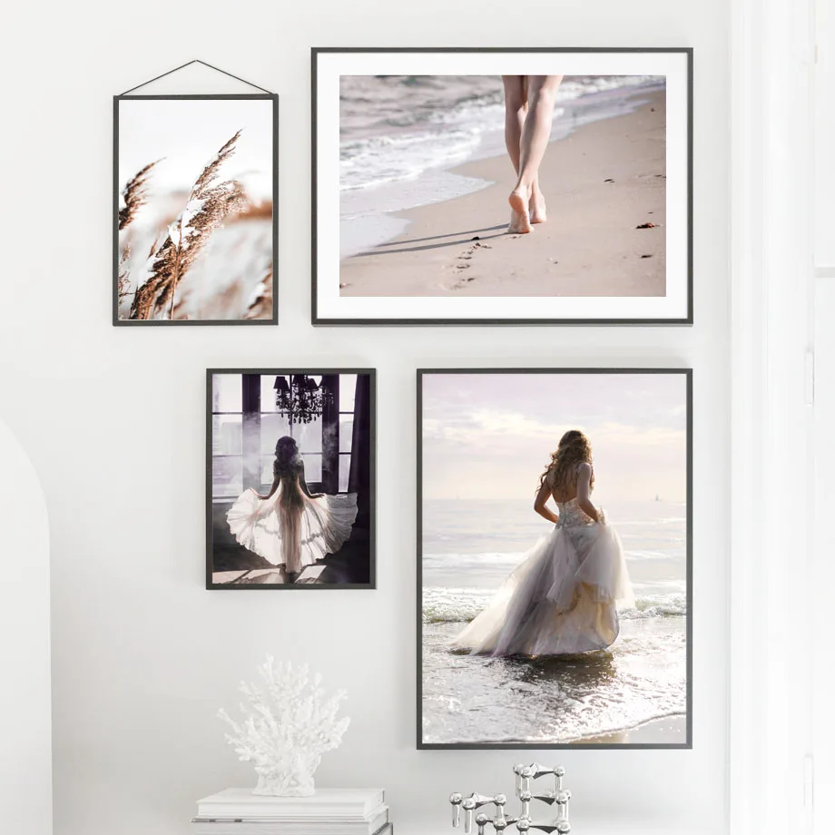 Портрет девушки Одежда для пляжа жизнь художественная стена с цитатой холст