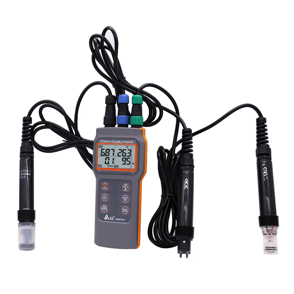 

AZ86031 Water Quality Meter Dissolved Oxygen Tester PH Meter Measure (conductivity), salinity, TDS and D.O. (dissolved oxyge)