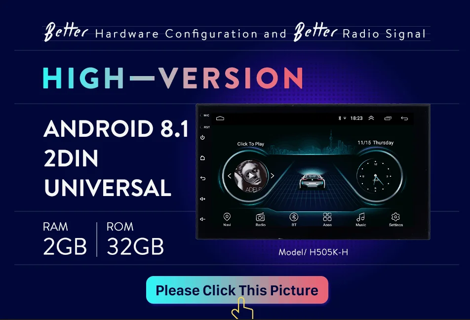 Seicane Универсальный Android 8,1 " 2Din автомобильный Радио сенсорный gps мультимедийный плеер для Nissan TOYOTA Kia RAV4 Honda VW hyundai