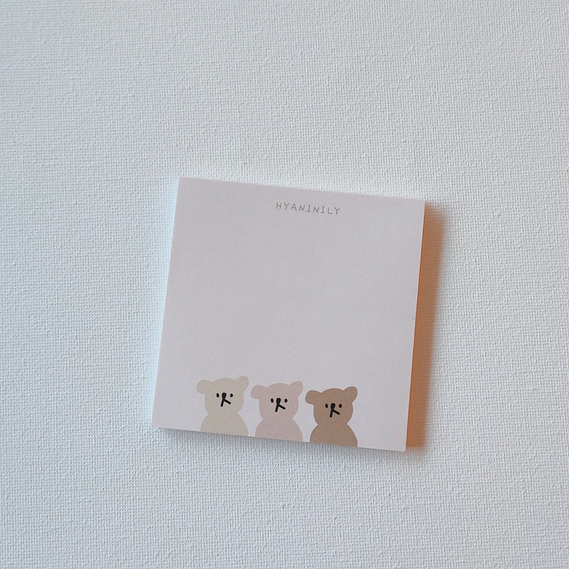 50 листов/лот Kawaii корейский INS Friend Bear Dialog Memo Pad N Times Sticky Notes портативный блокнот для