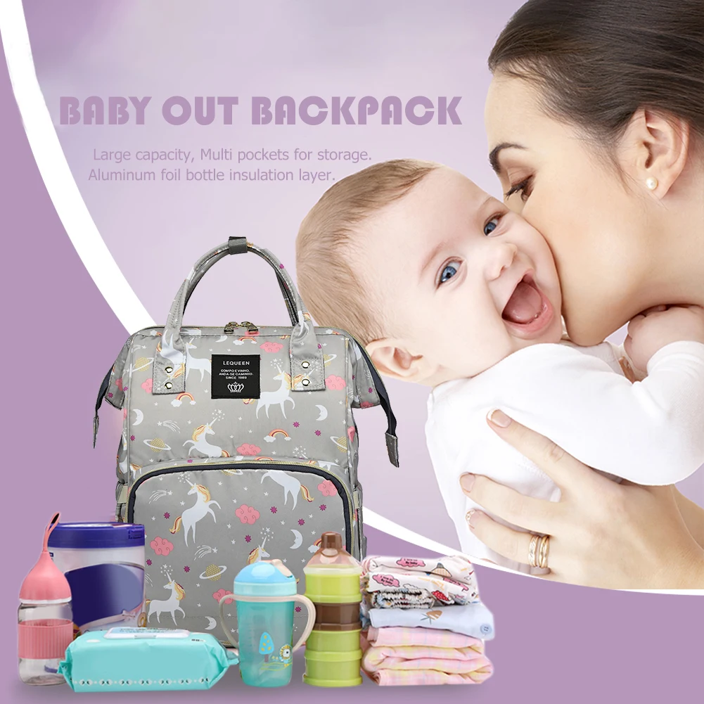 

Folding Horn Horse Diaper Bags Maternity Care Pregnant Women Outing Backpack Large Capacity Fashion Mummy Maternity Nappy Bag