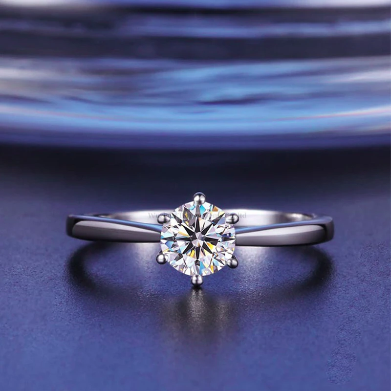 Женское серебряное кольцо с муассанитом 2 карата/1 карат/0 5 карата - купить по
