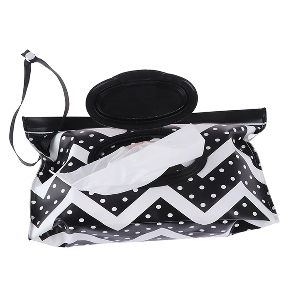 Экологичный Удобный для переноски влажные салфетки сумка с защелкивающимся