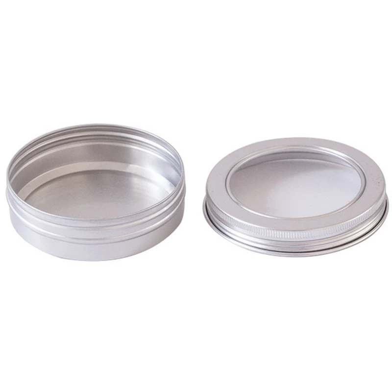 24 шт 150 мл прозрачная алюминиевая коробка для хранения на окно пустая косметики Diy