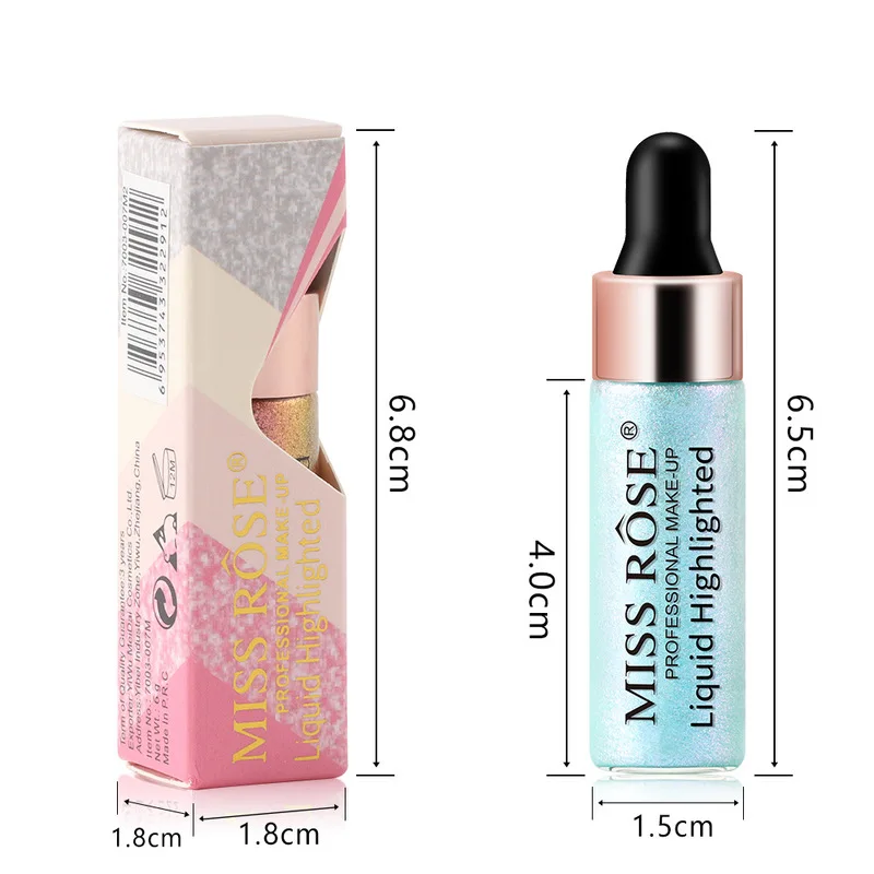 Блеск для макияжа лица хайлайтер крем 5 цветов жидкие тени век сияющий Желейный