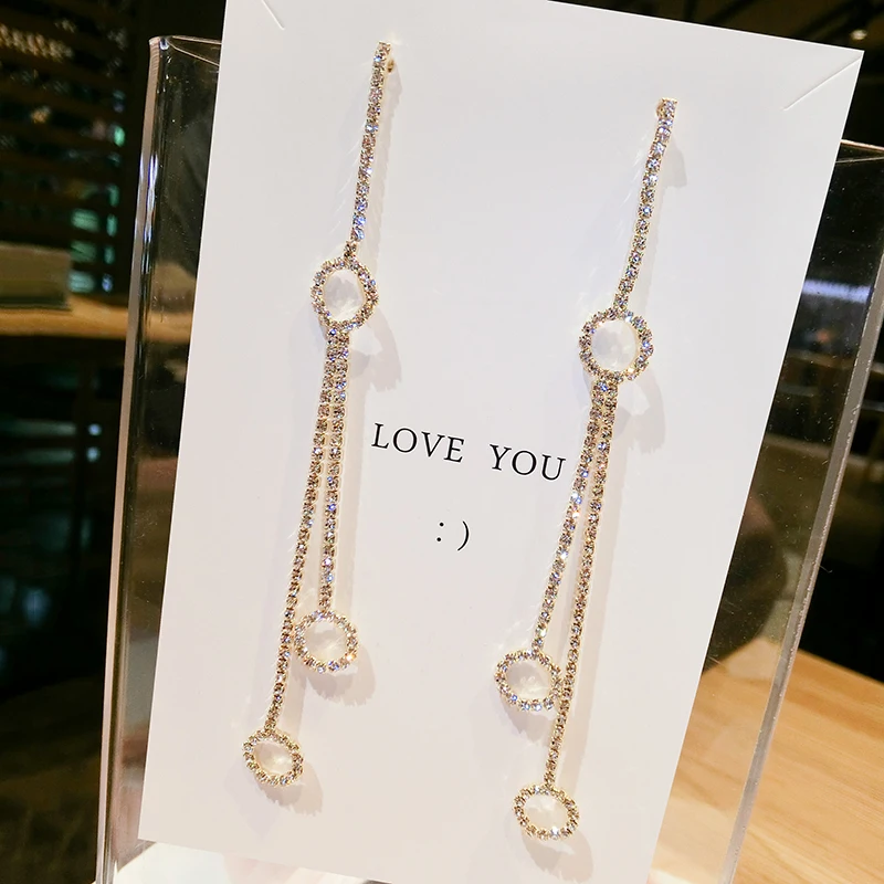 Xinwei оптовая продажа кольцо серьги длинные женские темпераментные корейские