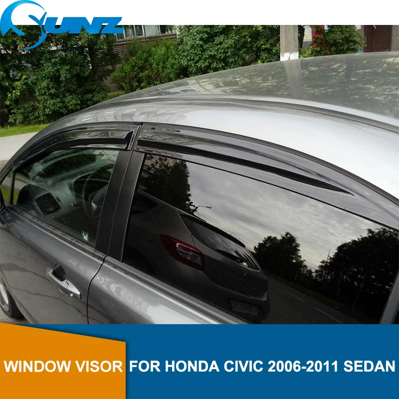 Боковое окно отражатель для HONDA CIVIC 2006 2007 2008 2009 2010 2011 седан окна козырек Vent Оттенки Защита от солнца дождь дефлектор гвардии SUNZ