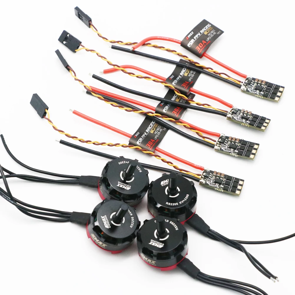 Фото Компл. 4/лот EMAX RS2205S 2300KV 2600KV RaceSpec бесщеточный двигатель с пулей 30A blheli _ s D-SHOT комбо мощности для радиоуправляемого квадрокоптера №3