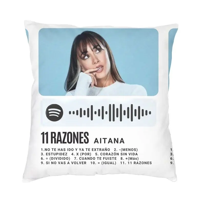 

Aitana Poster Pillow Case 45x45cm Living Room Decoration Fashion Spanish Music Singer Outdoor Cushions Square Pillowcase
