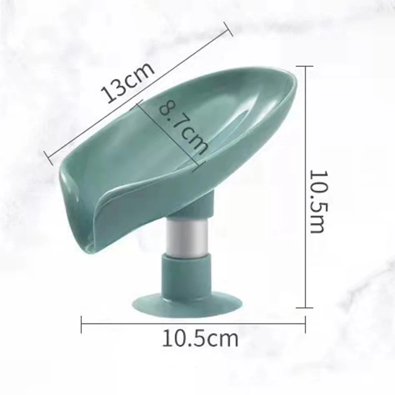Plastic Leaf Shape Drain Soap Box Creative Holder Stand Dish Multifunction Suction Cup Storage Rack Bathroom Organizer Tool | Дом и сад