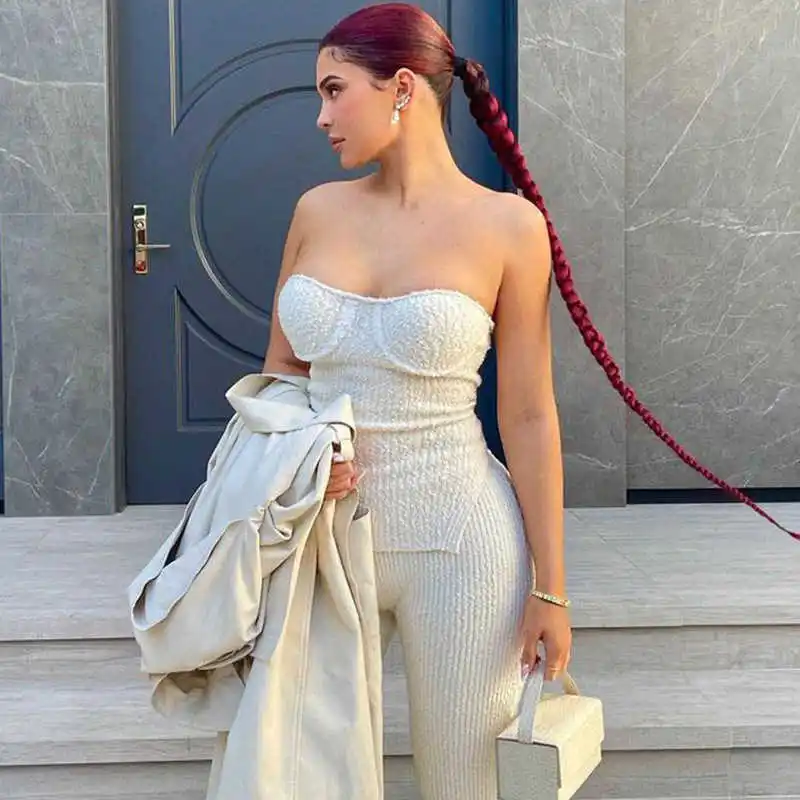 Женский бюстгальтер с лямкой на шее белый пикантный Топ в стиле Кардашьян