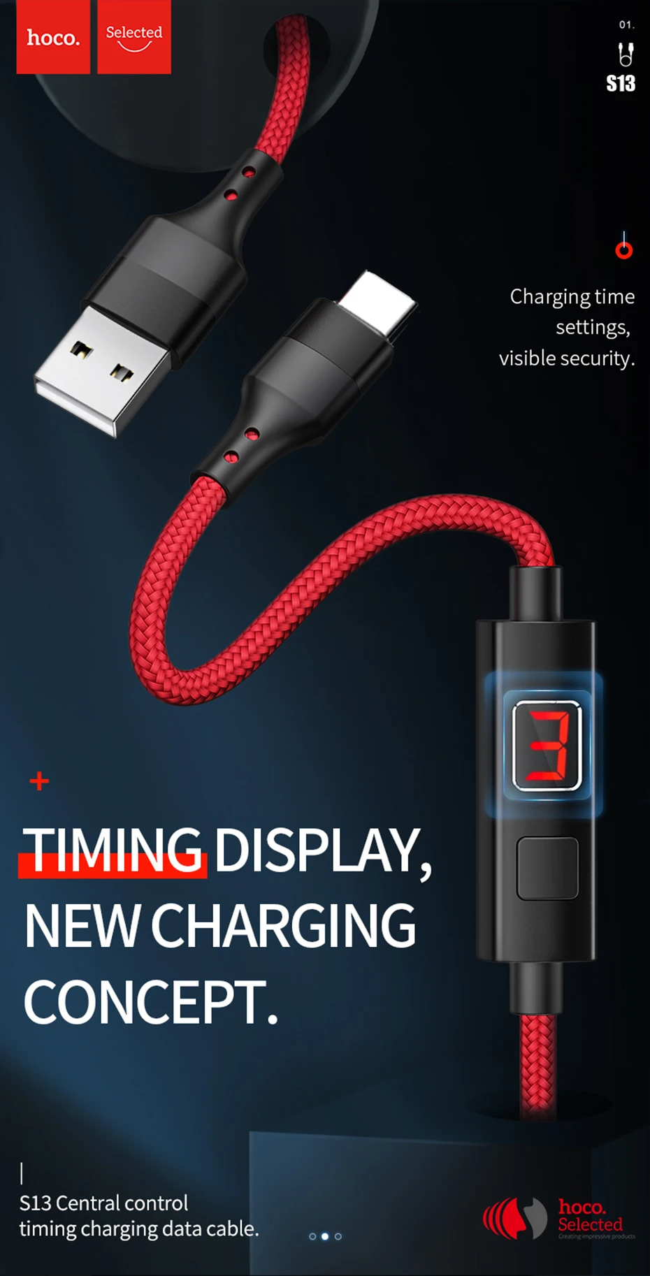 HOCO usb type C к USB кабель для samsung Galaxy S10 S9 Note10 Xiaomi 9 huawei P30 на экране синхронизации зарядки Кабели быстрой зарядки