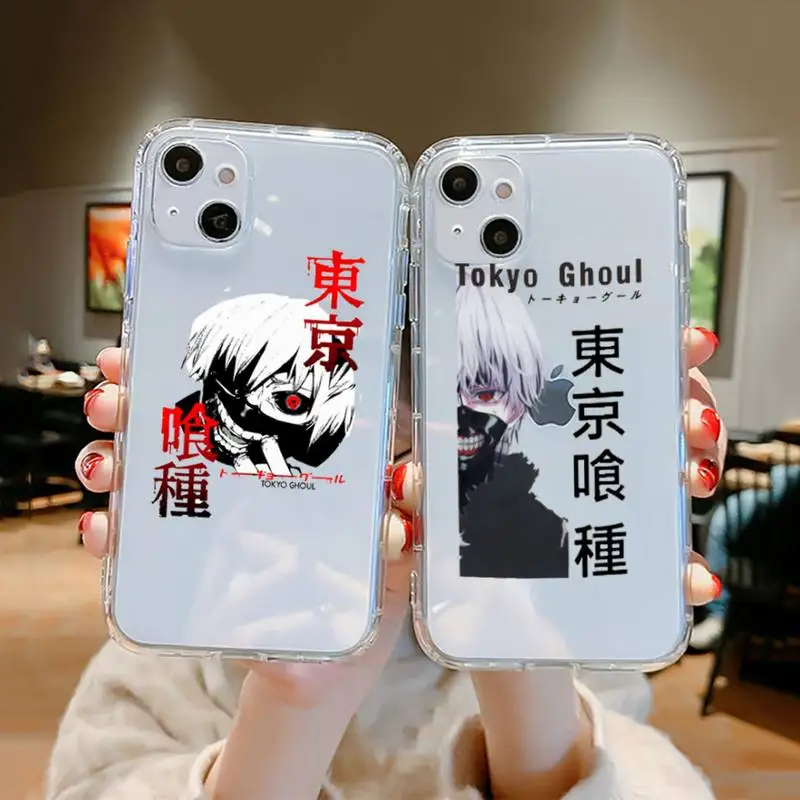 

Tokyo Ghoul japanese anime Phone Case Transparent for iPhone 7 8 11 12 13 mini pro X XS XR MAX Plus