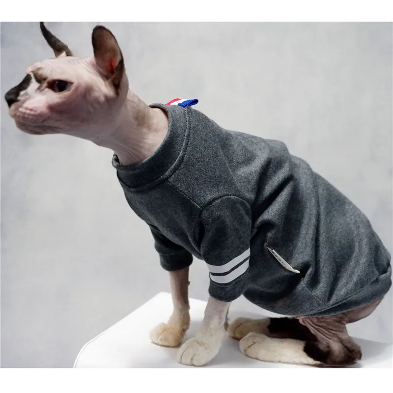 

Повседневная футболка для кошек Sphynx, одежда для кошек, тонкий дышащий двусторонний хлопковый мягкий джемпер для кошек