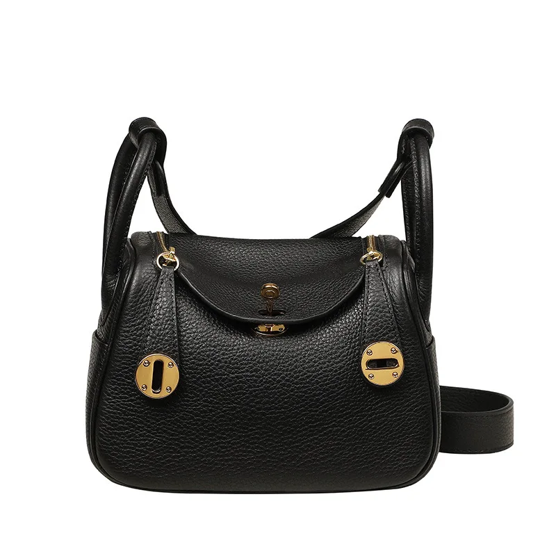 barato Novo Lindi Saco Mini Travesseiro Primeira Camada De Couro Bolsa Feminina Ombro Crossbody Pequena Bolsa Médica