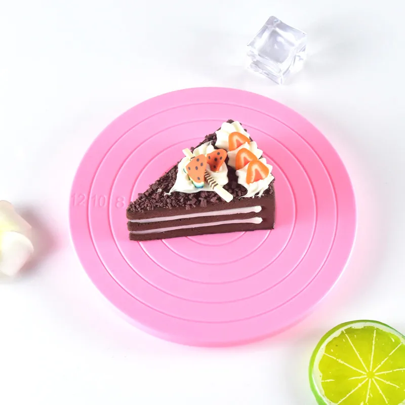 DIY Pan Baking Tool Plastic Cake Plate Turntable Rotating Anti-skid Round Stand Decorating Rotary Table Kitchen | Дом и сад