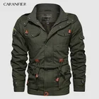 Мужская Флисовая Куртка CARANFIER, теплая Толстая куртка с капюшоном в стиле милитари, верхняя одежда, размеры США, зима 2019