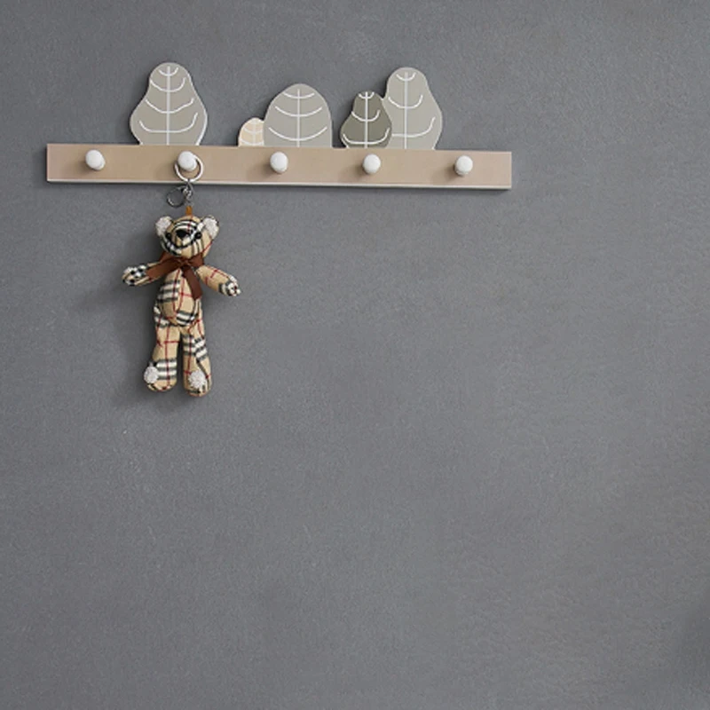 Деревянный мультяшный держатель для ключей настенные полки вешалка пальто