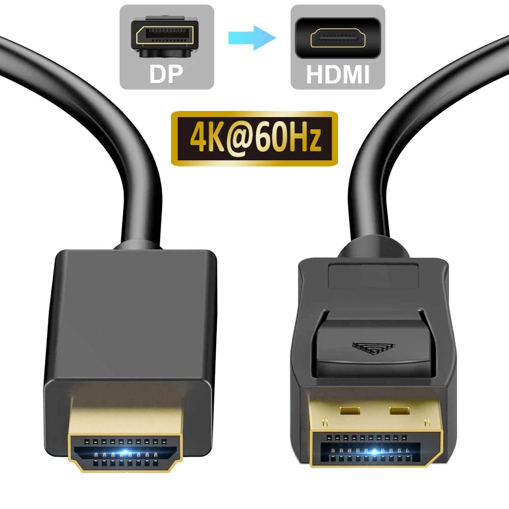 ProAV Кабель dp hdmi 4K 60Hz папа Папа порт дисплея к HDMI адаптеру видео аудио для ПК HDTV