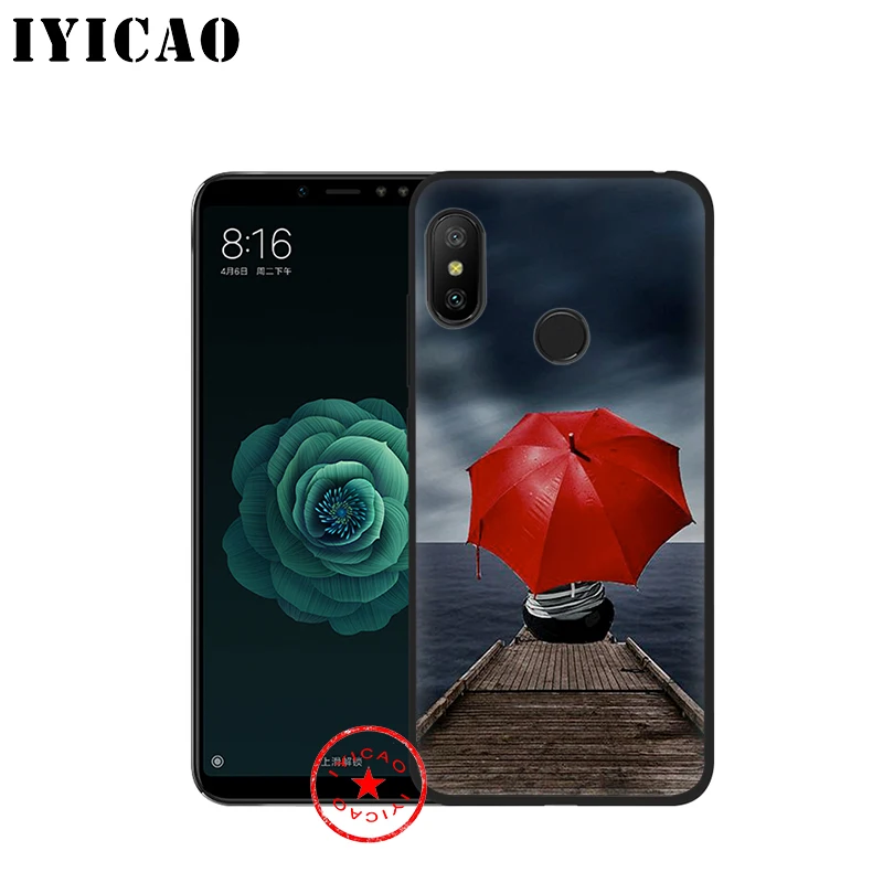 IYICAO красный зонт арт мягкий чехол для Xiaomi mi A3 A2 A1 8 Lite 9 Se макс 3 F1 5X6X6 CC9 CC9e 9T Pro |