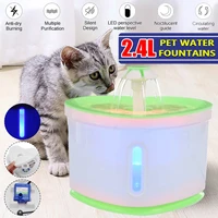 pet cat dog automatic water fountain led electric water feeder drinker bowl pet drinking dispenser usb powered anti dry burning