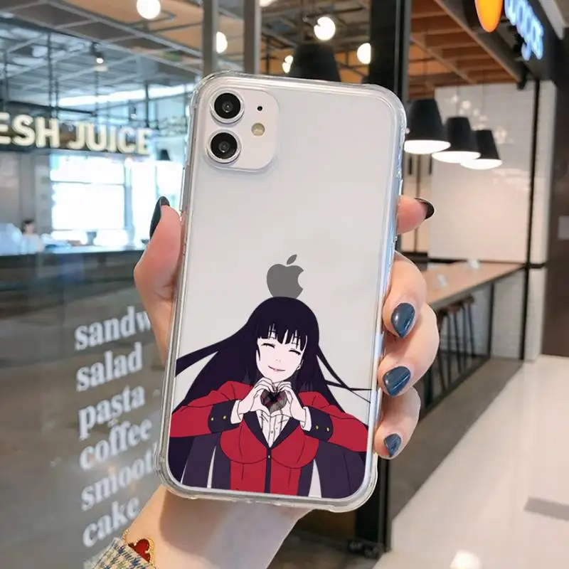 

Kakegurui Jabami Yumeko Phone Case Transparent for iPhone 11 12 mini pro XS MAX 8 7 6 6S Plus X 5S SE 2020 XR