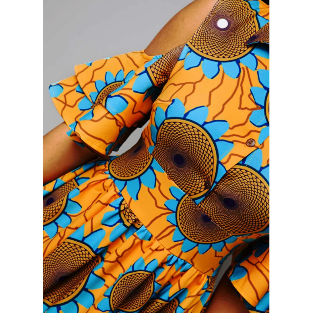 

Africa Style Floral Print Woman Dress 2021 Spring Vintage Sexy Off Shoulder Long Party Dress Casual Slim Office Ball Gown Dresse