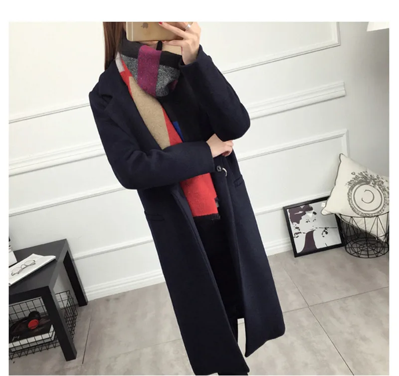 Осень зима Шерстяное пальто для женщин 2020 Повседневная одежда размера плюс