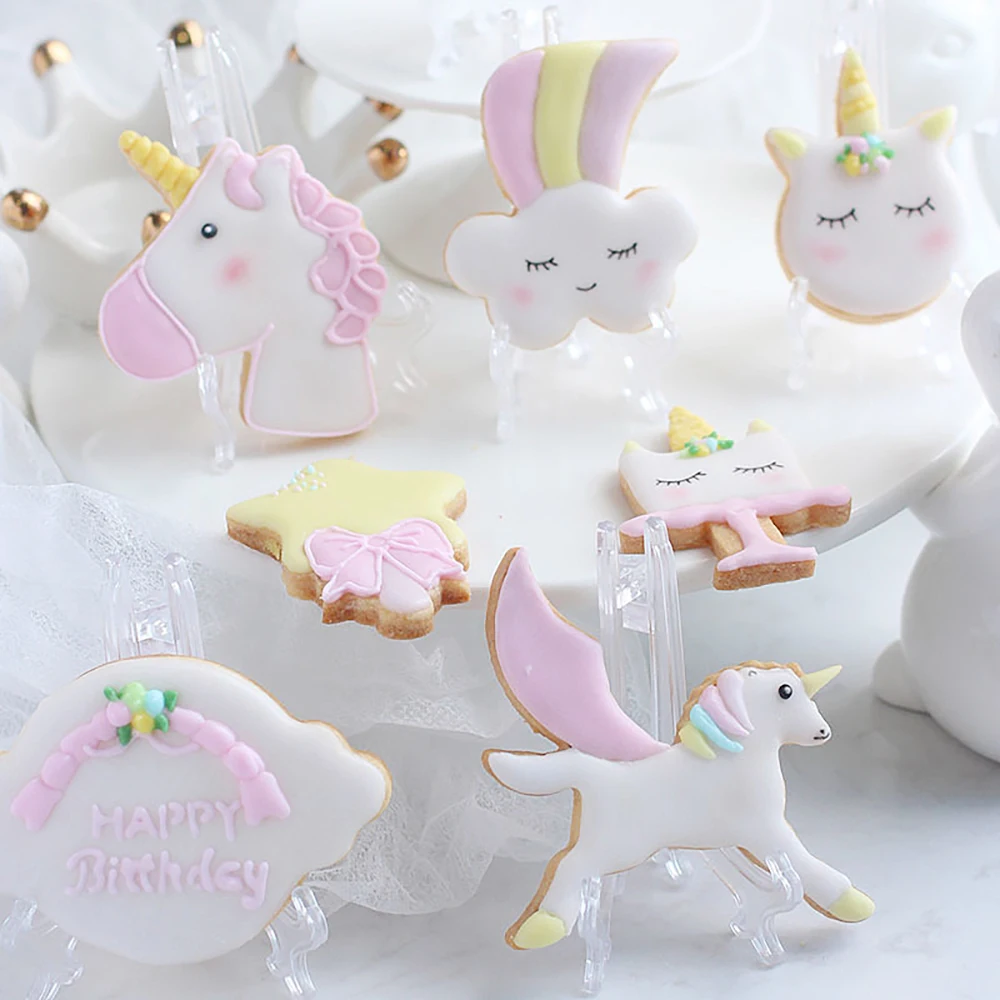 Cute Cartoon Unicorn Cookie Cutter Mould Stainless Steel Fondant Cake Biscuit Mold Baking Decoration Tools | Дом и сад