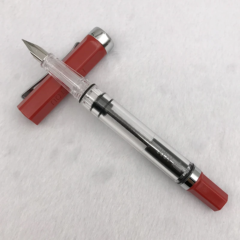 Lanbitou 1 шт. красная чернильная ручка прозрачная ажурная клипса студенческие ручки