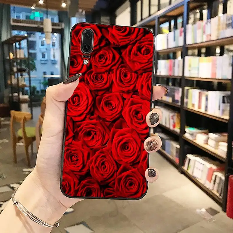 

Red rose Flower art Phone Case For Huawei honor Mate P 10 20 30 40 Pro 10i 9 10 20 8 x Lite