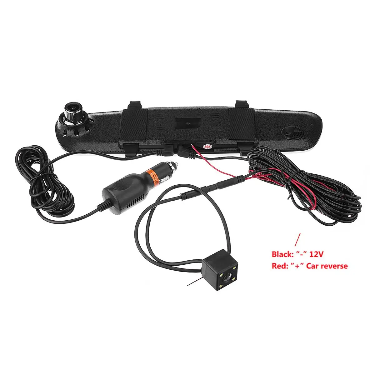 Автомобильный видеорегистратор с сенсорным экраном 4 3 дюйма Full HD 1080P двойной