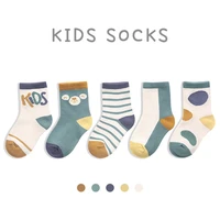 cute cartoon baby boy socks winter thicken cotton toddler girl socks soft animal print children socks 5 pairslot infant socks