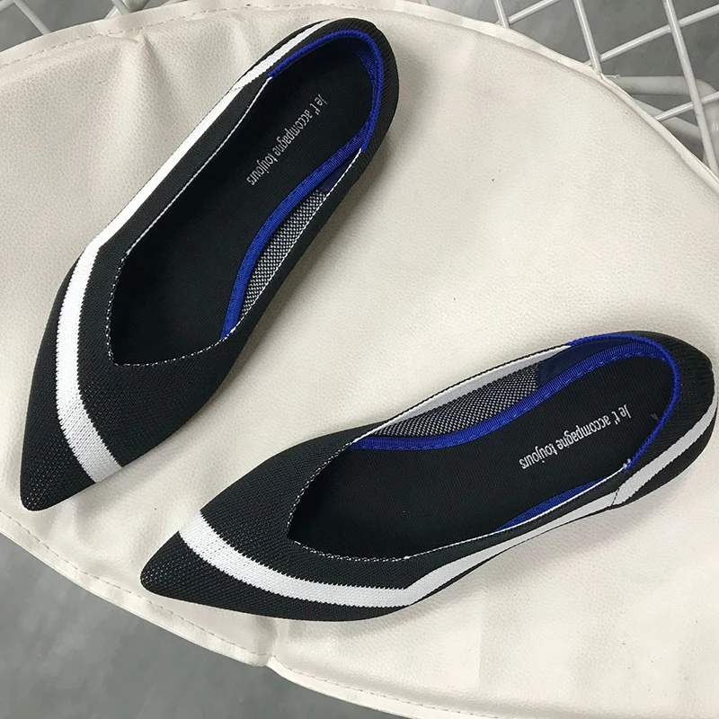 3 Женская обувь на плоской подошве; Zapatos De Mujer; сезон осень; коллекция года; лоферы; Ballerine Femme tenis feminino; повседневная черная женская обувь на плоской подошве с острым носком - Цвет: 3
