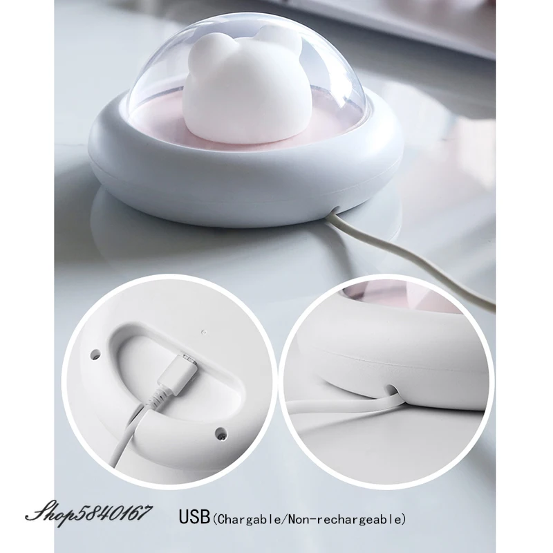 USB Cute Lamp Table Lamps for Bedroom Space Light Dimming Desk Mouse Lighting Animal Abajur Infantil Children Gift LED | Лампы и