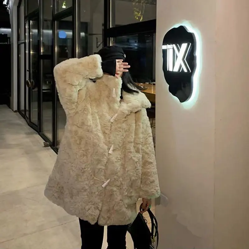 Женская куртка из искусственного меха осенне-зимняя берберского флиса | одежда