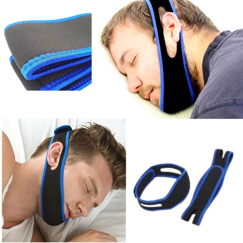 

100PCS/Lot Adjustable Stop Snoring Chin Strap Neoprene Anti Snore Devices Jaw Support