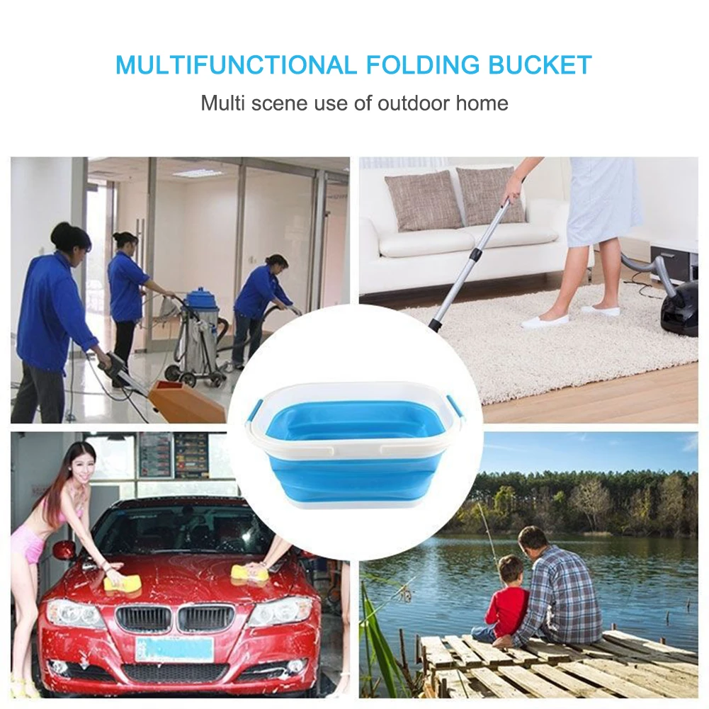 

Silicone Water Bucket Foldable Portable Bath Water Bucket for Outdoor Travel Camping Hiking Fishing Water Storage Container