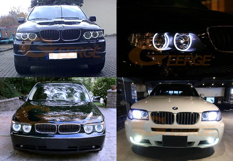Для BMW E53 X5 2000-2006 ОТЛИЧНОЕ КАЧЕСТВО СВЕТОДИОДНЫЙ светильник Angel Eyes Halo лампа без