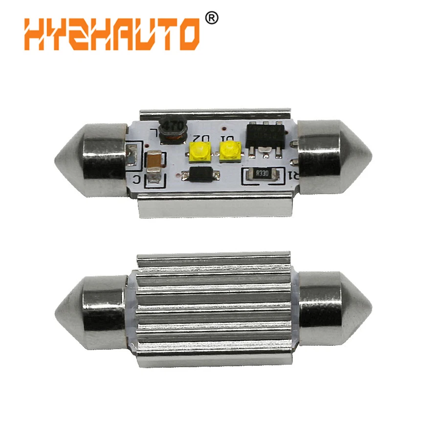 HYZHAUTO 1 шт. C5W светодиодная лампа Canbus белая фотолампа шины 36 мм 39 42 гирсветодиодный