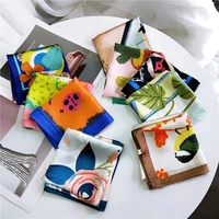 5353cm new fashion variety small square scarf small scarf womens all match korean style headscarf work scarf