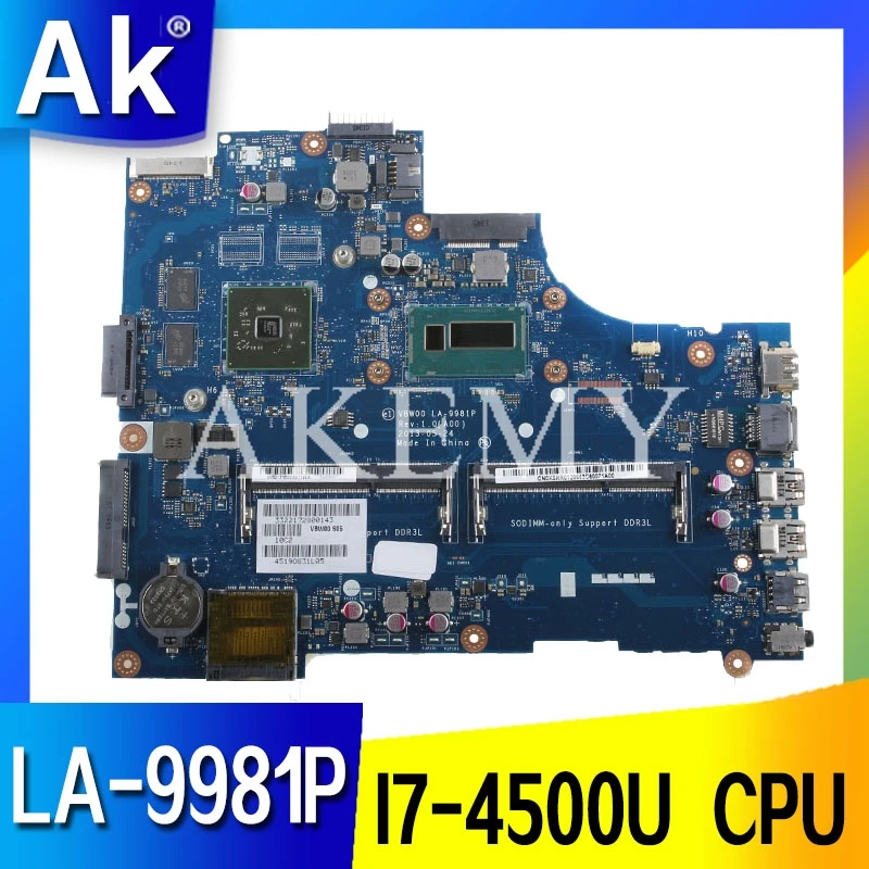 AKEMY LA-9981P материнская плата для For DELL Inspiron 15R 3537 5537 ноутбука I7-4500U процессор HD8670M