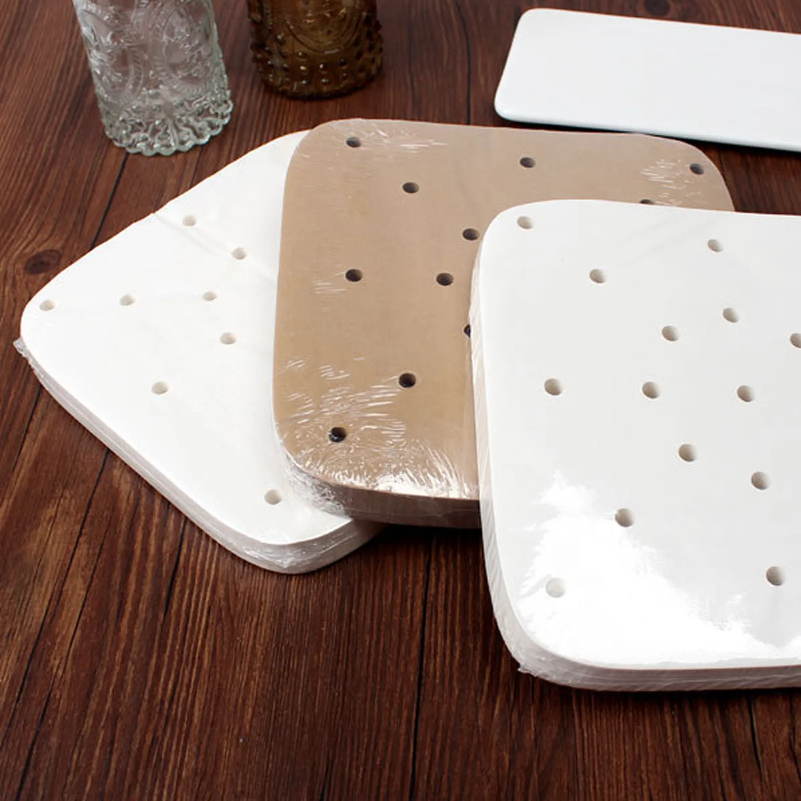 100 шт. квадратная бумага для выпечки круглая пергамента подкладка барбекю