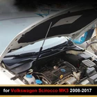 Передняя крышка капота для Volkswagen Scirocco 2008-2017, модифицированные газовые стойки, опора подъема из углеродного волокна, демпфер газовых пружин