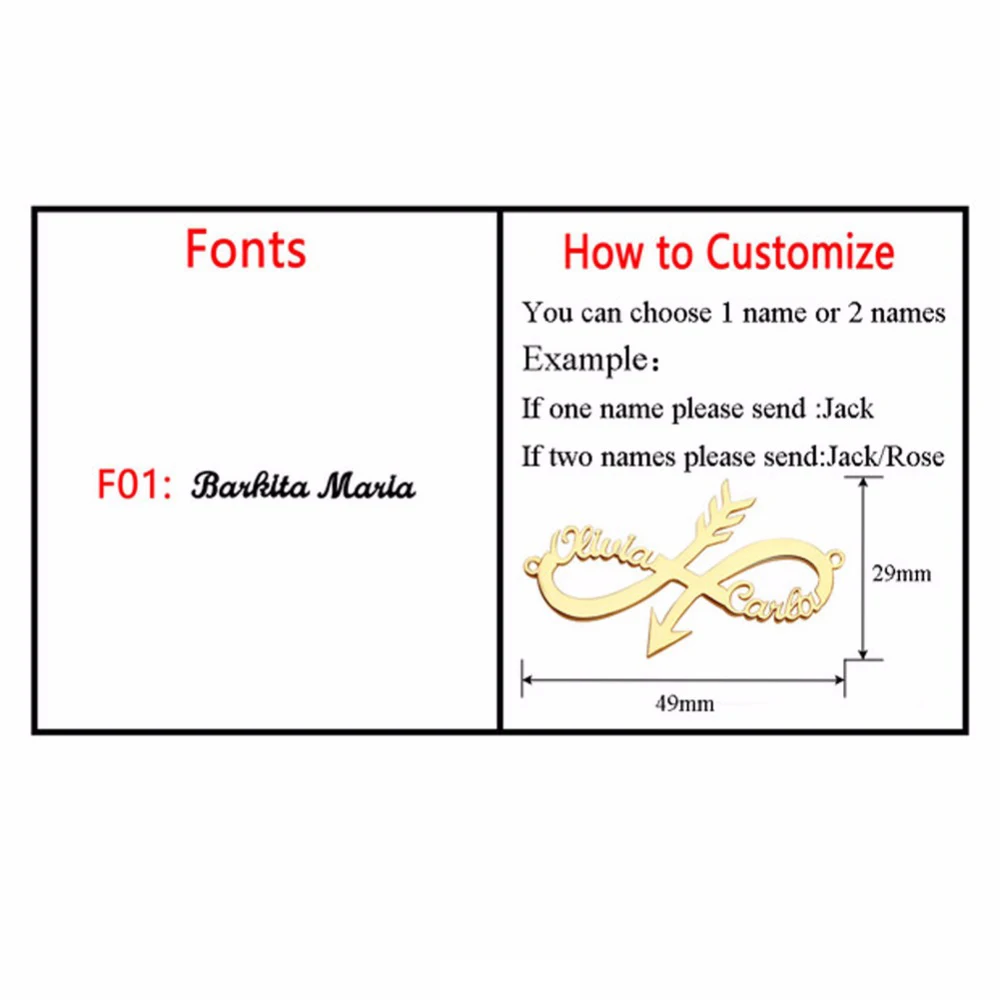 Ожерелье из нержавеющей стали с именем на заказ | Украшения и аксессуары